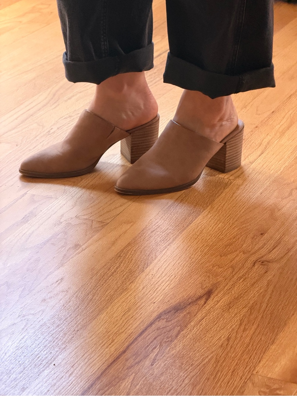 Dolce Vita Tan Suede Mules - Picture 2 of 2